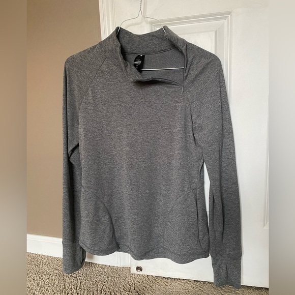 Gray Yogalicious Athletic Zip Up - Picture 2 of 4